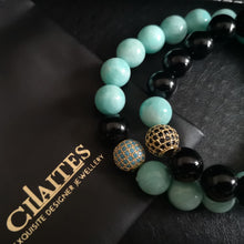 Load image into Gallery viewer, Amazonite Onyx Duo
