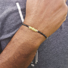 Load image into Gallery viewer, Grossular Garnet Black Spinel Slider