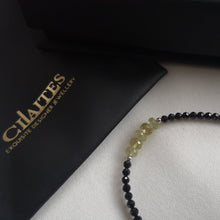 Load image into Gallery viewer, Grossular Garnet Black Spinel Slider