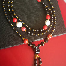 Load image into Gallery viewer, RED &amp; BLACK DELIGHT NECKLACE
